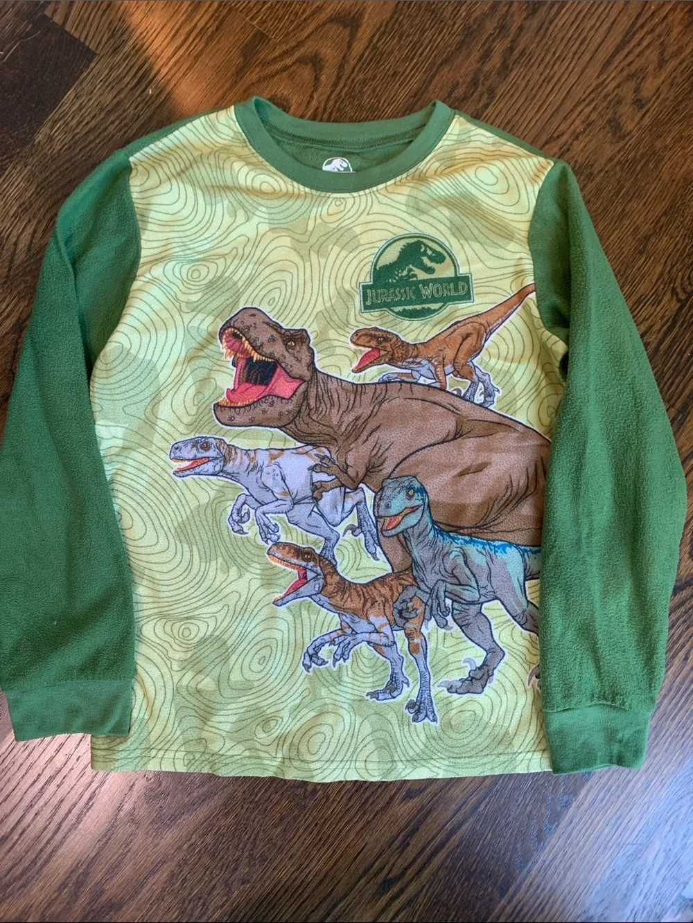 Jurassic World Green Dino Kids Pajama Set (10/12)
